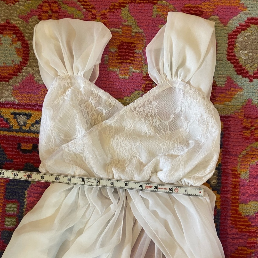 Beautiful Long Sheer Lace Dress Large - Picture 14 of 16